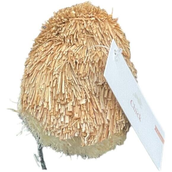 Target Bullseye Easter Natural Straw Bird Chick Decor Gold & White - Picture 4 of 4
